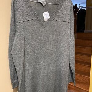 Glittery silver sweater